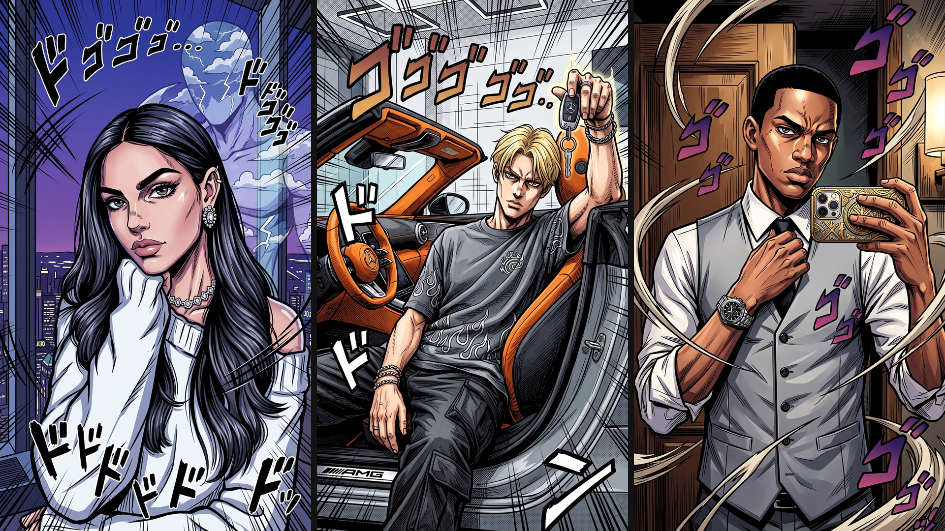 Añade detalles de manga con firma a obras de arte al estilo JoJo