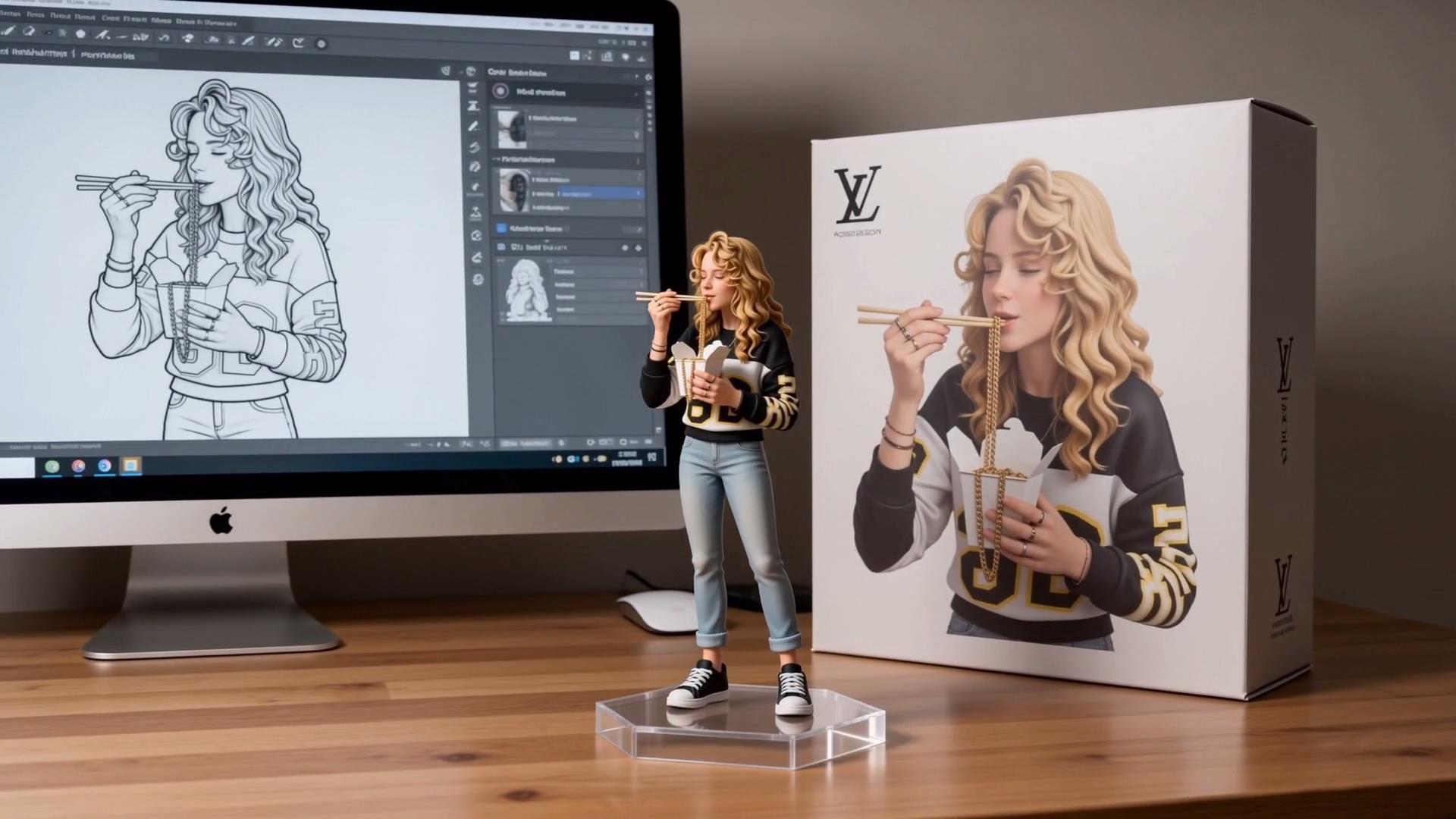 Reimagina imágenes como diseños icónicos de figuras de IA