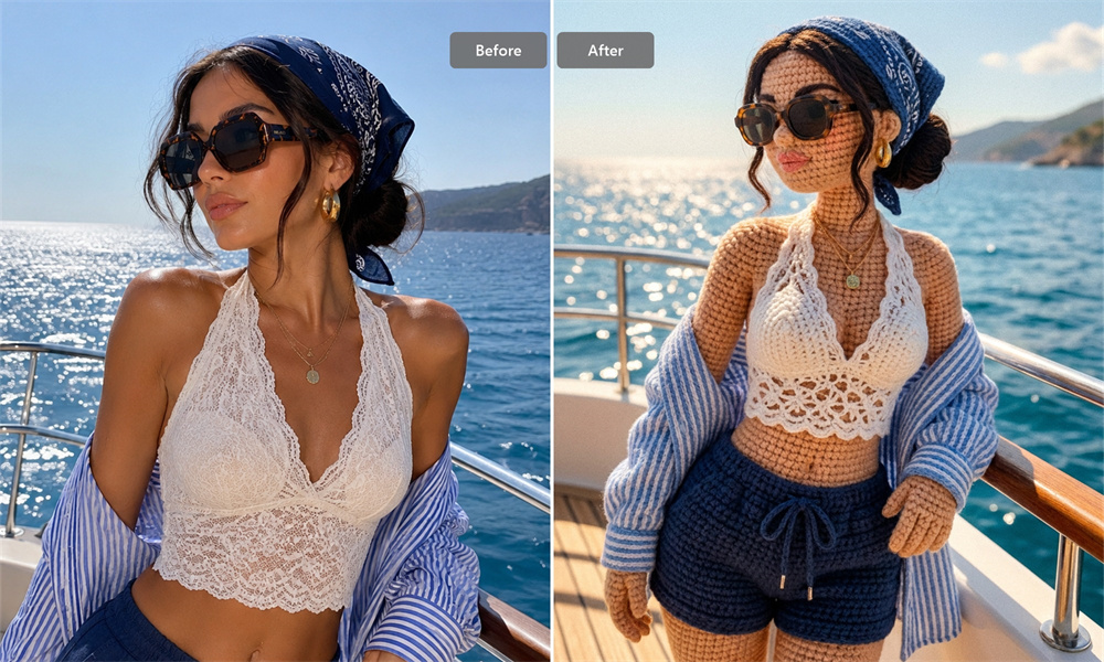 See Photos Take on a Handmade Crochet Look