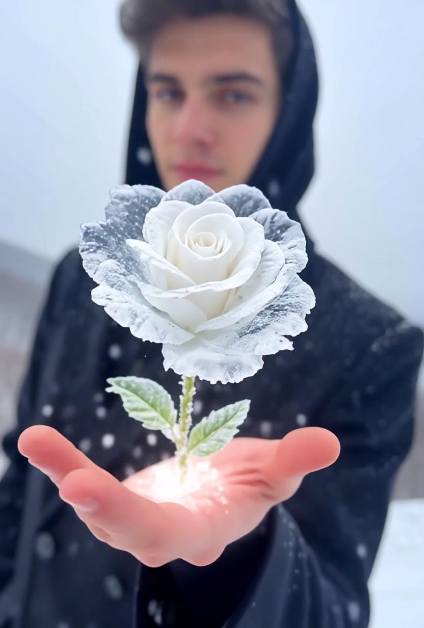 AI Ice Rose Generator