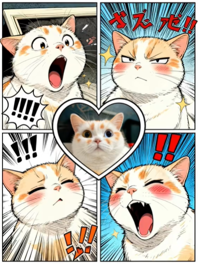 Four-panel comic